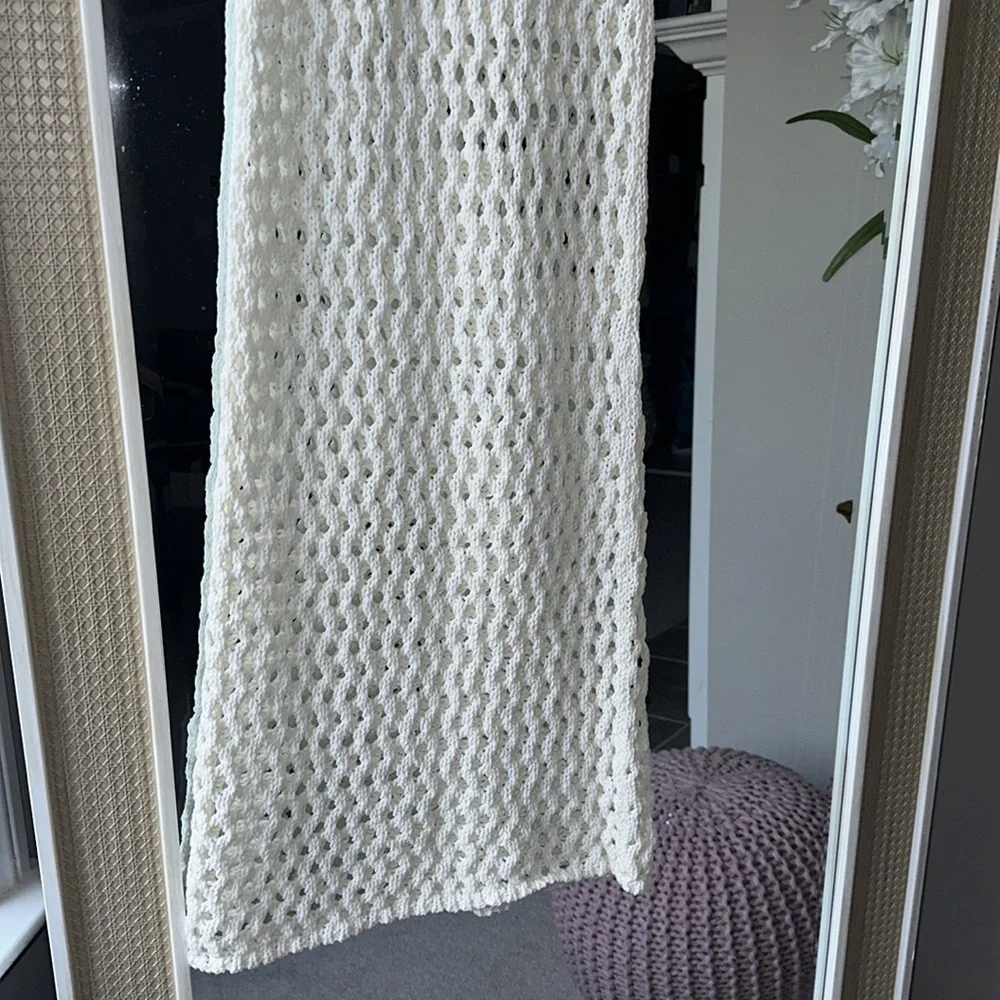 Zulu & Zephyr White Cotton Crochet Knit Dress - Picture 10 of 12